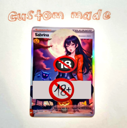 🔞 Sabrina Halloween Custom R18 Pokemon Trainer Card Full Art Sexy Waifu doujin - Image 1