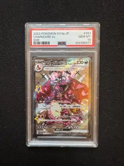 PSA 10 Charizard EX SSR 331/190 Japanese Shiny Treasure SV4a 2023 Pokemon Card - Image 1