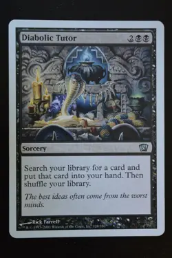 Magic The Gathering MTG DIABOLIC TUTOR 8th Edition LP Lightly Played - Image 1