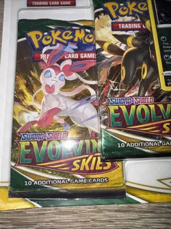 POKEMON EVOLVING SKIES 3-PACK Blister BOOSTER UMBREON PROMO SWORD SHIELD (NEW) - Image 3
