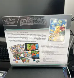 - Paldea Evolved Pokemon Center Exclusive ETB Sealed, Small Tear In Plastic - Image 3