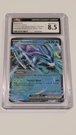 Pokemon 2023 Suicune ex 010/034 TCG Classic CLB Holo CGC 8.5 NM/MINT+ - Image 1