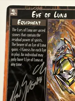 Signed By Ron Spencer Rage CCG TCG Eye Of Luna Card White Wolf 1996 - Image 4