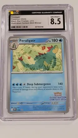Pokemon EN-SV Black Star Promo #213 Feraligatr CGC 10 Illustration Contest 2024 - Image 1