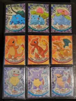 NM/LP! *MIXED* Label 1999 Topps Pokemon Series 1 COMPLETE SET 90/90 TV Animation - Image 2