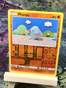 Phanpy 111/214 Reverse Holo Adorable Clouds Asako Ito Crocheted Art Pokemon! - Image 2