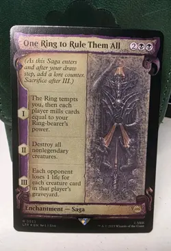 One Ring to Rule Them All (Showcase Scrolls) -Foil Near Mint MTG - Image 1