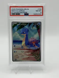 Pokemon TCG Misty's Lapras Destined Rivals 194/182 NM Condition PSA 8 - Image 4