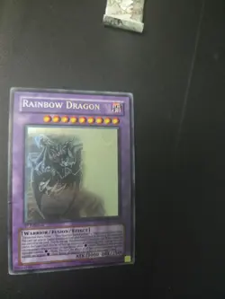 Yugioh Elemental Hero Chaos Neos/Rainbow Dragon Misprint GLAS-EN036 1st Edition - Image 5