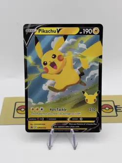 Pokemon TCG Pikachu V SWSH143 25th Anniversary Celebrations Promo Card NM - Image 1