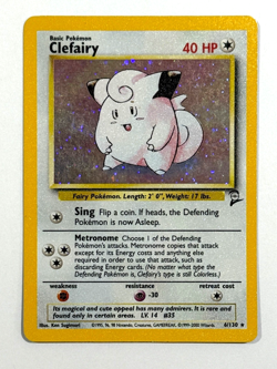 Pokemon TCG Clefairy 6/130 Holo Rare Base Set 2 - Image 1