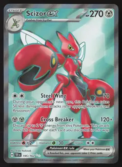 Scizor ex Full Art 195/162 Pokemon Temporal Forces - Image 1