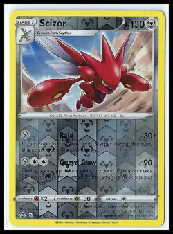 Pokemon - Scizor SWSH02: Rebel Clash #128/192 - Reverse Holo NM - Image 1