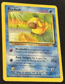 Psyduck 53/62 - Fossil - Common - Pokemon Card x2 (LOT OF 2) - Image 1