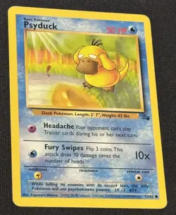 Psyduck 53/62 - Fossil - Common - Pokemon Card x2 (LOT OF 2) - Image 3
