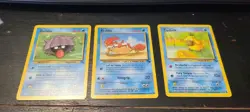 Lot Of 3 KRABBY SHELLDER PSYDUCK - Fossil Set- 51 53 54/62- Pokemon - Image 1