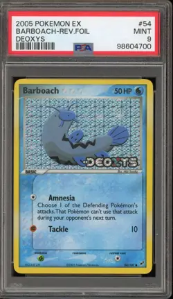 Pokemon Barboach EX Deoxys Reverse Holo #54 PSA 9 Mint - Image 1