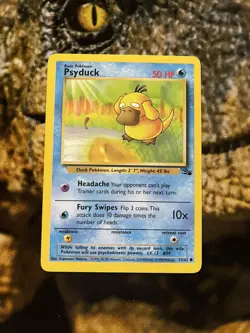 Pokemon TCG Psyduck Fossil 53/62 Regular Unlimited Common - Image 1