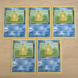 Lot of 5 Vintage 2000 Pokemon Team Rocket - Psyduck 65/82 - Image 1
