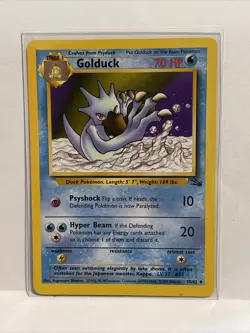 pokemon psyduck 53/62 & golduck 35/62 fossil lot of 2 vintage pokemon - Image 3