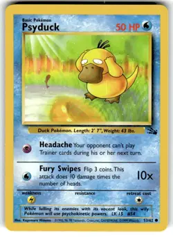 Pokemon Psyduck 53/62 FO Fossil Unlimited NM - Image 1