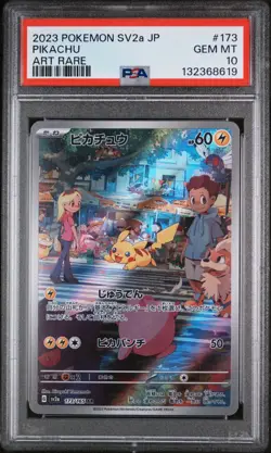 2023 Pokemon Japanese SV2a AR Pikachu #173/165 GEM MINT PSA 10 - Image 1