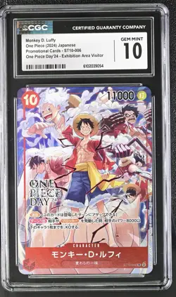 One Piece Japanese Monkey D. Luffy ST10-006 One Piece Day'24 Promo CGC 10 - Image 1