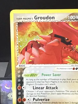 Pokemon Card Team Magma's Groudon 9/95 Team EX Magma VS Team Aqua Holo Rare LP - Image 3