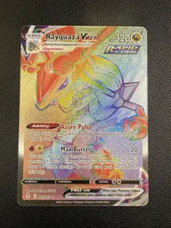 Pokemon TCG Rayquaza VMAX 217/203 Evolving Skies Rainbow Secret Rare - Image 1