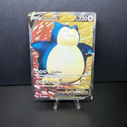 Pokemon Snorlax V 197/202 Swsh01: Sword & Shield Full Art Ultra Rare Holo 220HP - Image 1