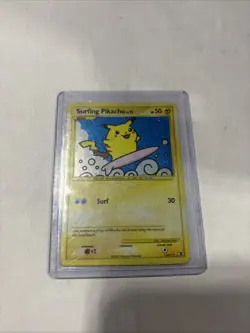 Surfing Pikachu 114/111 Rising Rivals Holo Secret Rare Pokemon TCG LP Bleed - Image 1