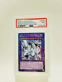 Yu-Gi-Oh! PSA 9 Dragon Master Magia RA04-EN055 Collector’s Rare 1st Edition - Image 1