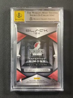 NBA Card BGS 8.5 NM-MT+ /15 Auto Copper Smoke Show Sig Anfernee Simons #27 - Image 2