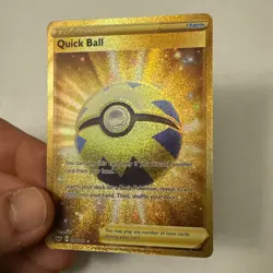 Quick Ball 216/202 Secret Rare Gold - Sword & Shield Pokemon Card Near Mint - Image 1