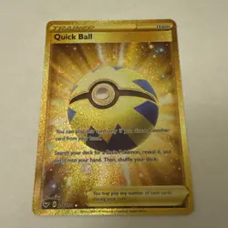 Quick Ball 216/202 Secret Rare Gold - Sword & Shield Pokemon Card Near Mint - Image 2
