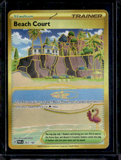 Beach Court 263/182 Gold Hyper Rare Paradox Rift Pokemon Card - Image 1