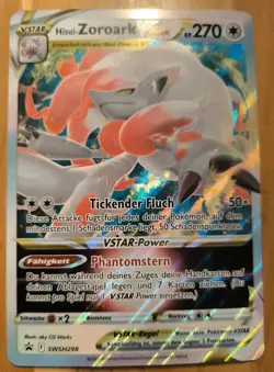 TCG Pokemon Karte Hisui-Zoroark VStar SWSH298 Promo - Image 1