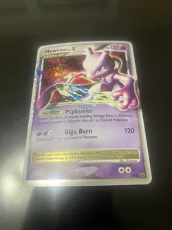 Pokemon Mewtwo LV.X DP28 Diamond & Pearl Promo Holo Level Up Giga Burn - Image 1