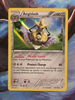 Aegislash 100/160 XY Primal Clash Holo Rare Pokemon Card - Image 1