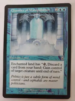 MTG Magic The Gathering Card Chamber of Manipulation Enchant Land Blue Odyssey - Image 1
