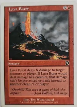MTG Magic The Gathering Card Lava Burst Sorcery Red Deckmasters - Image 1