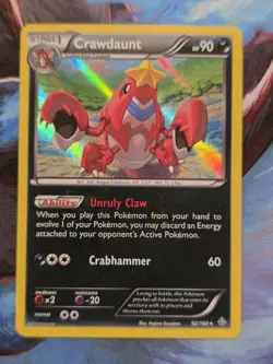 Crawdaunt 92/160 XY Primal Clash Holo Rare Pokemon Card - Image 1