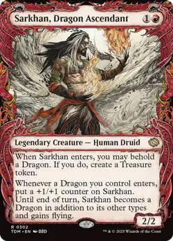Sarkhan, Dragon Ascendant (0302) (Showcase) [Tarkir: Dragonstorm] Foil Near Mint - Image 1
