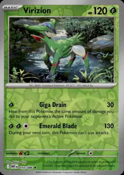 Virizion 010/086 Reverse Holo SV: White Flare Pokemon Card TCG NM-Mint - Image 1