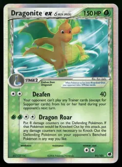 Dragonite ex 91/101 EX Dragon Frontiers Delta Species Holo Rare POKEMON - Image 1