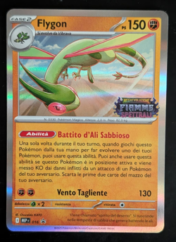 Carta Pokemon FLYGON MEP016 Black Star Promo Fiamme Spettrali Stamped Holo IT NM - Image 1
