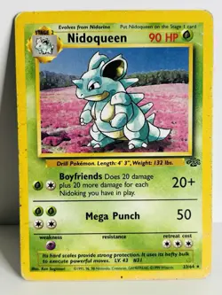POKEMON JUNGLE NIDOQUEEN 23/64 NON HOLO RARE WOTC (1999) TCG VINTAGE CARD - Image 1