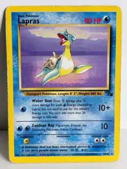 LAPRAS 25/62 Non-Holo Rare Fossil Set Unlimited WOTC 1999 - Pokemon Card - Image 1