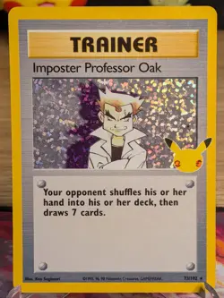 Imposter Professor Oak 73/102 Celebrations: Classic Collection Pokemon NM - Image 1