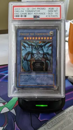 Obelisk the Tormentor GBI-002 PSA 10 Yu-Gi-Oh GBA - GLD Gold - Image 1